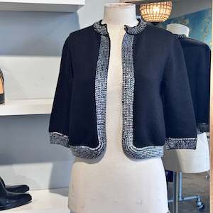 1999 Chanel Sequin Embellished Crop Cardigan - SIZE 42 (NZ M)