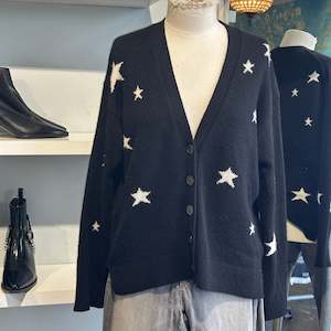 Tops: Zadig & Voltaire Mirka Stars Cashmere Cardigan - SIZE XS