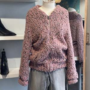 Anine Bing Knit Oversize Bomber Jacket - SIZE S