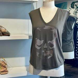 Frontpage: Zadig & Voltaire Brooklyn Strass Skull T Shirt - SIZE M