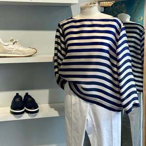 Sophie D'Hoore Striped Silk Top - SIZE S/M