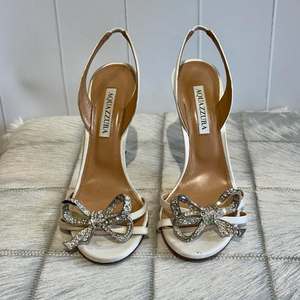 Frontpage: Aquazzura Babe 105 Embellished Sandals - SIZE 38