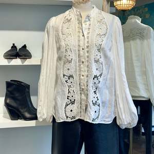 Zimmermann Broderie Anglaise Linen Blouse - SIZE M