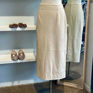 Scanlan Theodore Straight Leather Skirt - SIZE S (NZ 8)