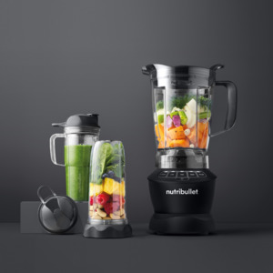 Full Sized Blenders: NutriBullet 2.0 Blender Combo 1200 Matte Black