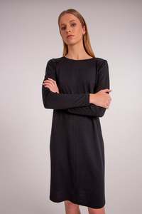 LEVEL DRESS | BLACK MERINO