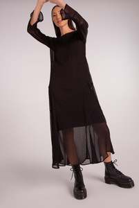 LIBERTY DRESS | BLACK GAUZE