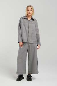 Ss25 Denim Collection: ATLAS JACKET | BLACK STRIPE