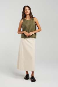 Linen Lovers: SUTTON TOP | KHAKI