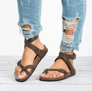 Womens Shoes: Sally Lara | Comfortable Orthopedic Sandals with Adjustable Straps