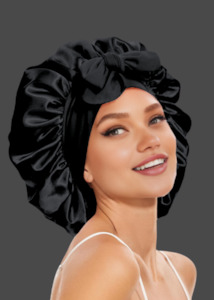 LuxeStay™ Satin Silk Sleep Bonnet with Tie