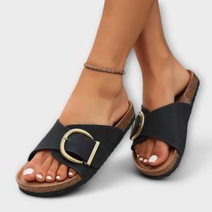 Womens Shoes: Joan | Orthopedic Sandals with Arch Support & Buckle Detail | Comfortable Slip-On Design for All-Day Wear