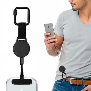 Accessories: Anti-Theft Retractable Phone Holder With Carabiner Lanyard