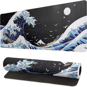 Gaming Accessories: XL Japanese Waves Mouse Pad