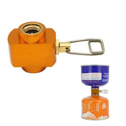 Cookers: Adaptor Conversion Split Type Furnace Connector Cartridge Tank Gas Filling Adapter Cylinder Adapter