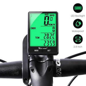 Cycling Accessories: WEST BIKING 2.8" Large Screen Bicycle Computer: Wireless & Wired Bike Speedometer Odometer Stopwatch