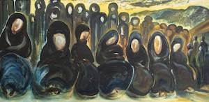 Painting: Old Ladies at a Tangi