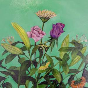 Gill Hay: Still Life with Red Bucket