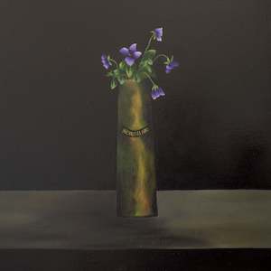 Pick Place: Artillery Shell Vase with Violets