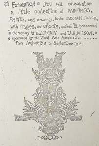 View Art: Exhibition flyer, prints & paintings by B.V. Cleavin & T.L.R. Wilson