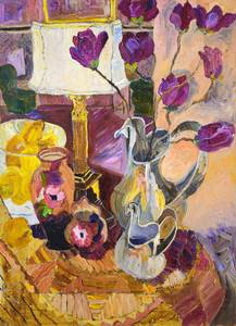 Lamp and Jug Still Life