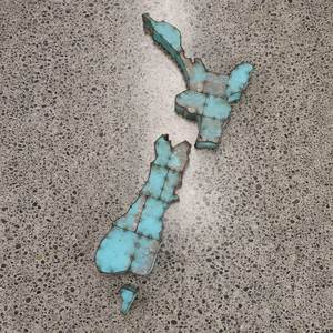 Map of New Zealand (Teal)
