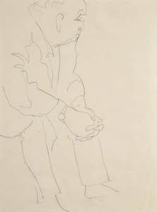 View Art: Study of Old Man with Clasped Hands