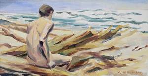 Untitled (Lone Figure in Dunes)