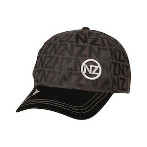 Hat Cotton NZ Print Black