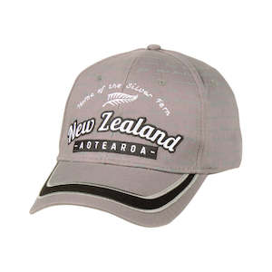 Apparel: Hat Cotton New Zealand Aotearoa Dark Grey