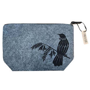 Accessory Bag Felt NZ Tui 28.5×18 Grey