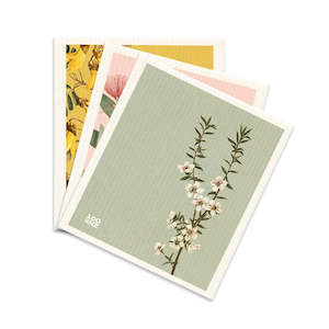 Dishcloths: Swedish Dishcloths - Vintage Botanicals