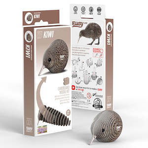 3D Cardboard Model Kit Brown Kiwi