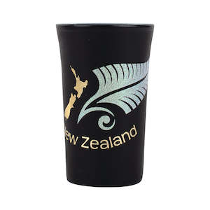 Shot Glass Map & Fern Black