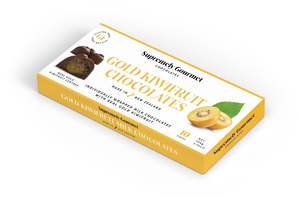 Gold Kiwifruit Milk Chocolates 10 piece Flat Box