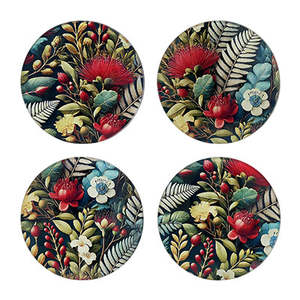 Coaster Set Pohutukawa Tapestry