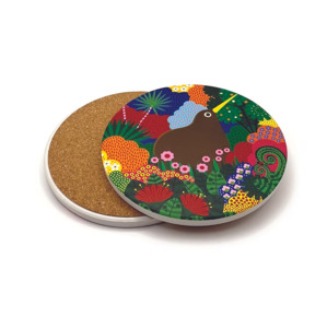 Kiwi Wonderland Ceramic Coaster Set