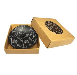 Jo Luping Design - Harakeke White On Black - 10cm Porcelain Bowl