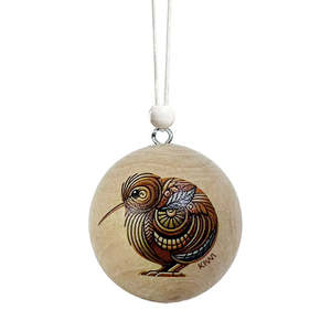 Christmas Decorations: Xmas Ball Natural Kiwi Pip