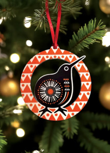 Christmas Decorations: Wooden Xmas Decoration set - Retro