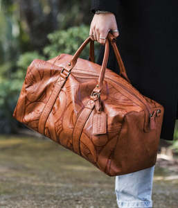 Moana Rd Miriama Grace Smith overnight bag - Tan