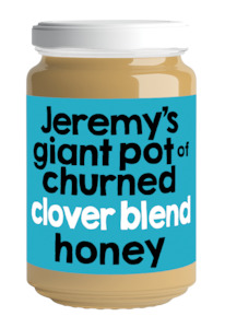 Jeremy's giant pot of churned clover blend honey - 980g