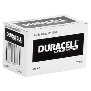 Duracell Battery: Duracell Coppertop 1.5V AA battery box of 24