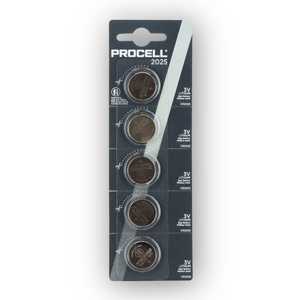 Procell: PROCELL CR2025 3V Lithium Coin Battery Bulk Strip of 5