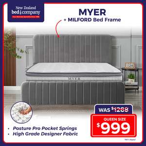 Myer Queen Mattress with Milford Bed Frame