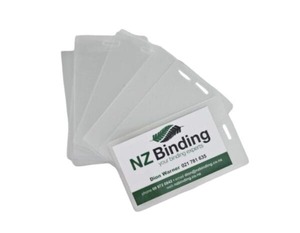 Products: Business Card Laminating Pouches Gloss With Slot 150 micron 65mm x 108mm - NZ Binding Machines and Supplies