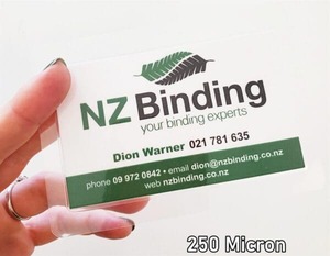 Business Card Laminating Pouches Gloss 250 micron 65mm x 95mm - NZ Binding Machi&hellip;