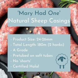 'Mary Had One' - Natural Sheep Casings 24/26 180m
