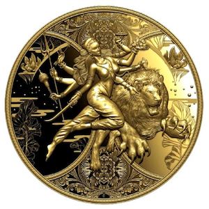 Products: 2024 1 g Gold Proof Durga Coin
