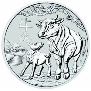 2021 Lunar Ox 1 Oz Silver Coin